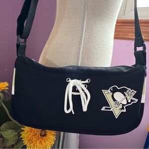 Pittsburgh Penguins Official NHL Jersey Inspired Black & Gold Crossbody Bag